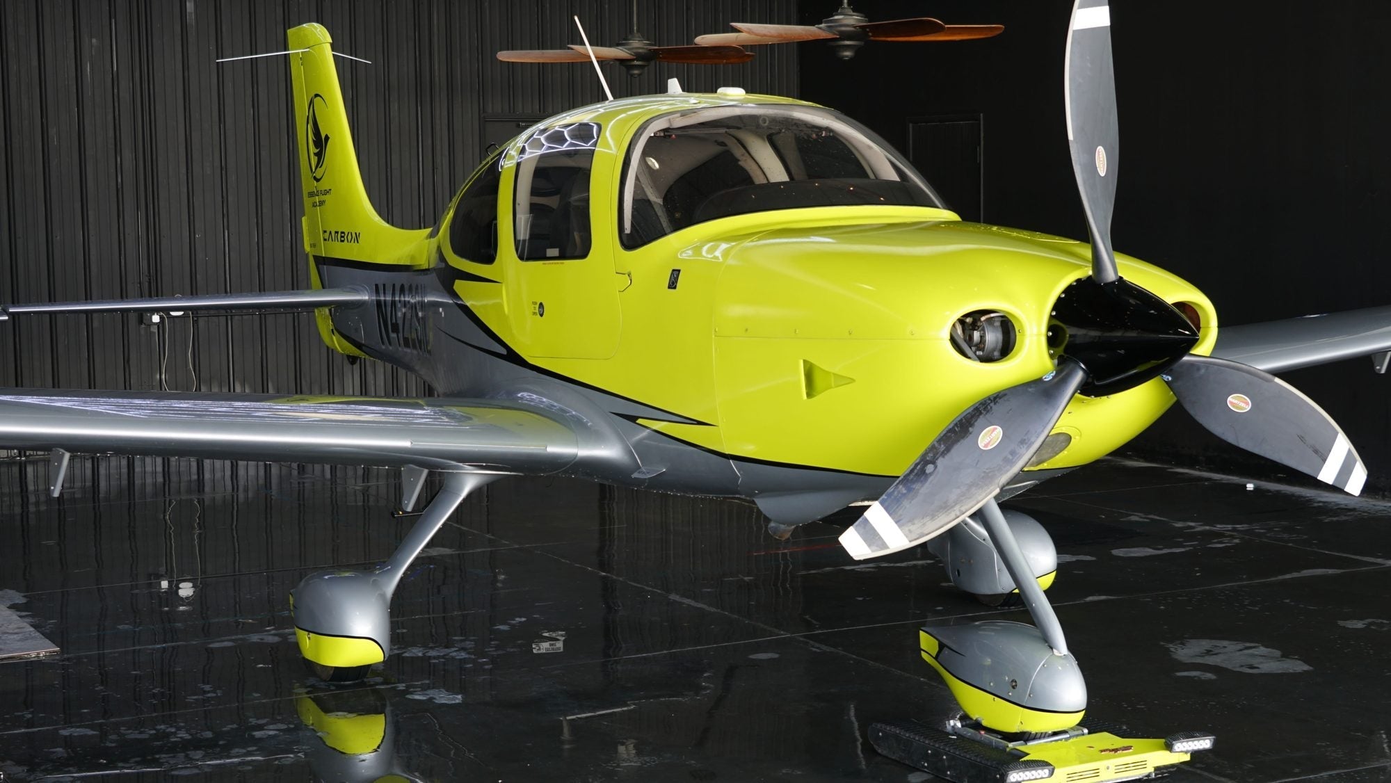 Turbocharged Cirrus SR22T training aircraft at Van Nuys Airport