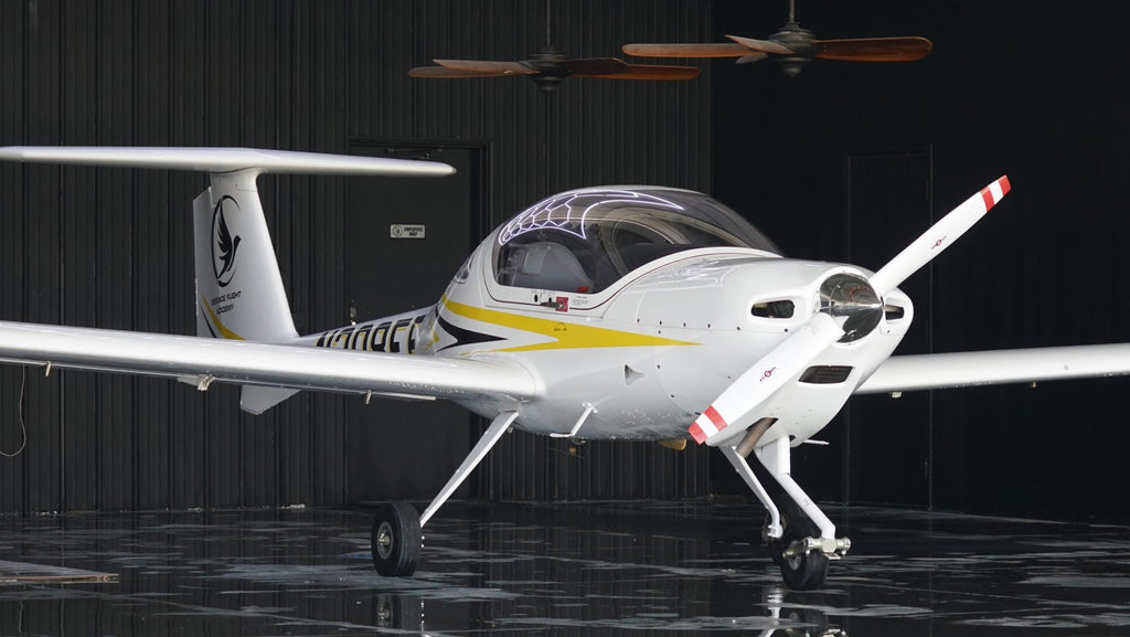 Diamond training aircraft on the ramp at Van Nuys Airport — Comprehensive Private Pilot course
