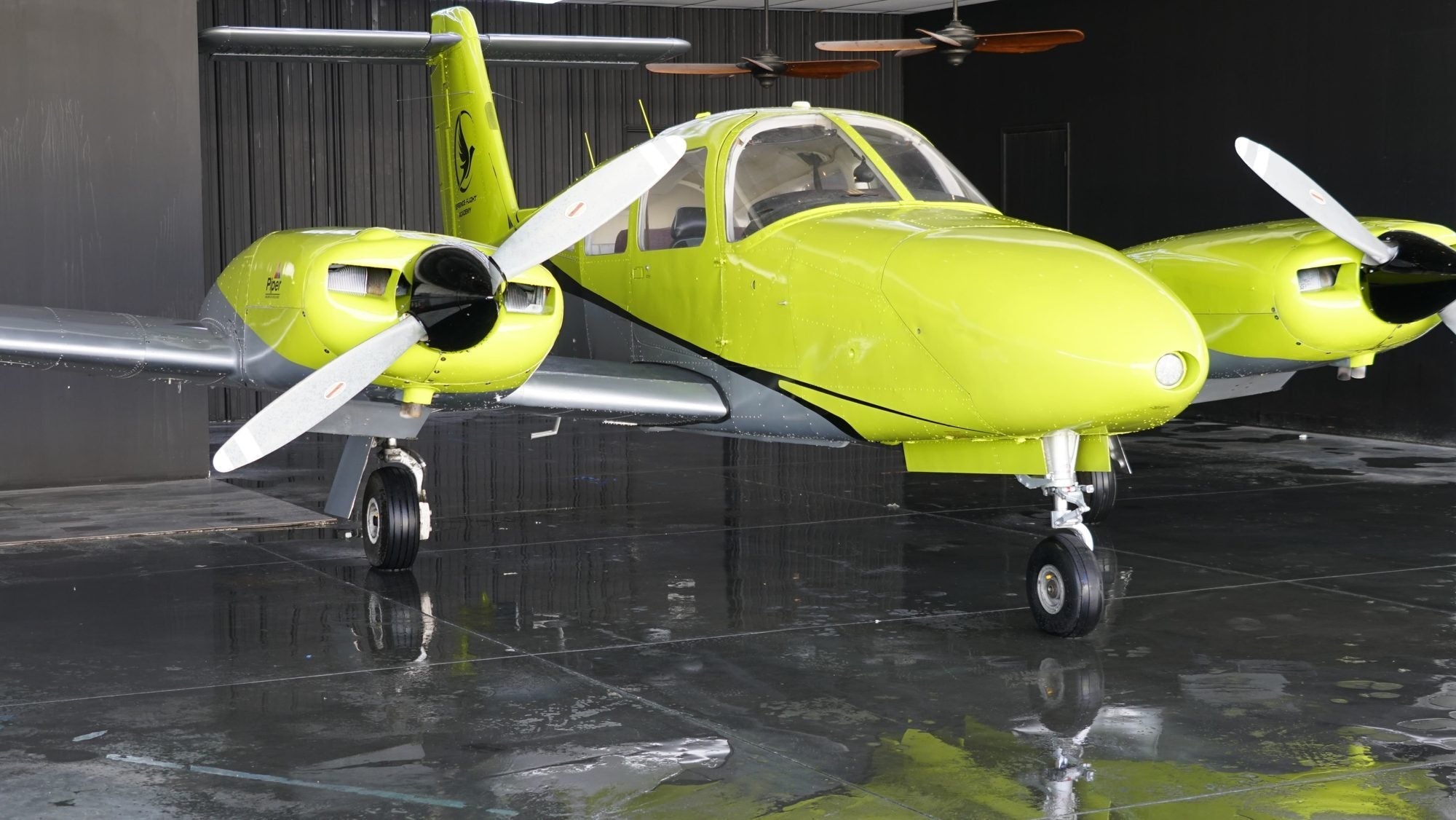 Piper Seminole on the ramp — twin-engine training in Los Angeles